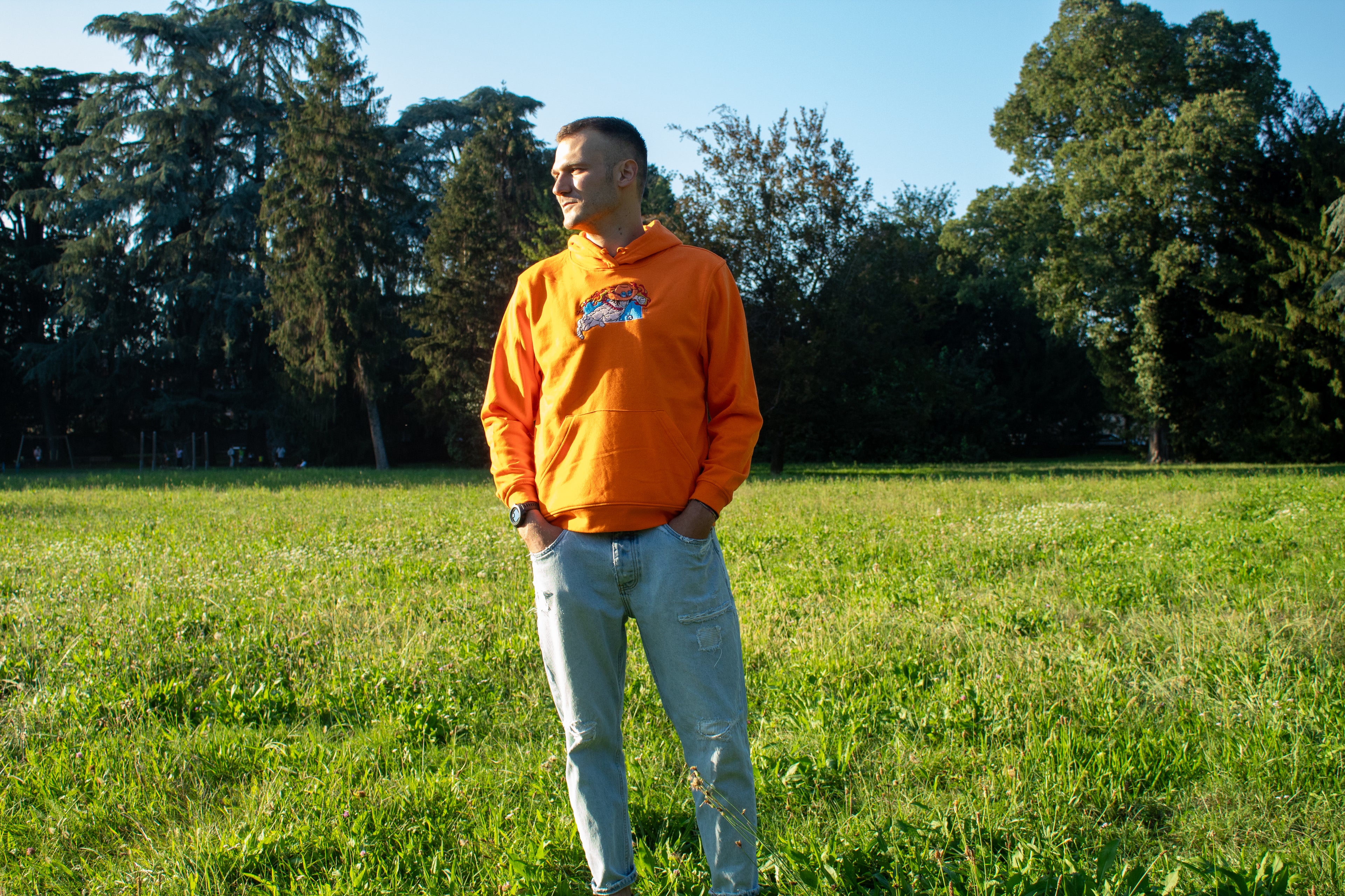 Felpa ricamata "OnePiece-Luffy"